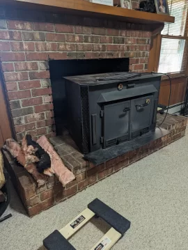 [Hearth.com] Insulated flex liner installation and rock wool