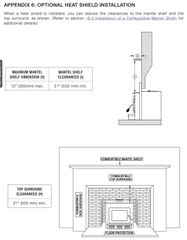 [Hearth.com] Drolet 1800  mantel clearance ?