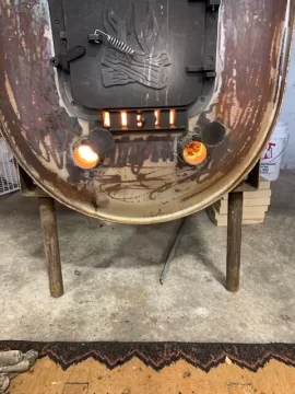 [Hearth.com] Shop stove build and buffeting/back puff from the air intakes- ideas?