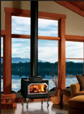 [Hearth.com] Wood stove in front of windows?