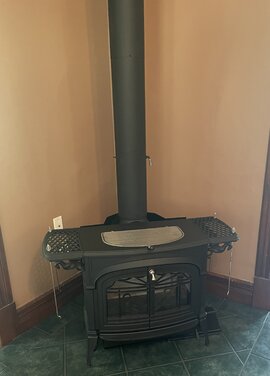 Moving stove back/adjusting pipe