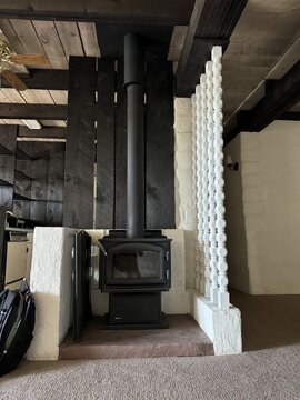 How to remove a stove connected to rigid stove pipe