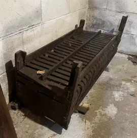 [Hearth.com] Old fireplace grate legs are different sizes front to back?