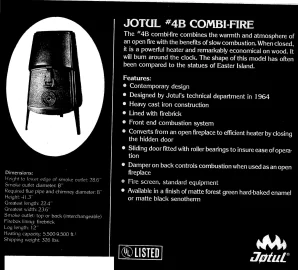 [Hearth.com] Jotul Combifire 4b  pipe to 6"