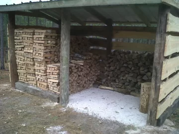 [Hearth.com] Filling up my new woodshed.... WARNING Manly content!