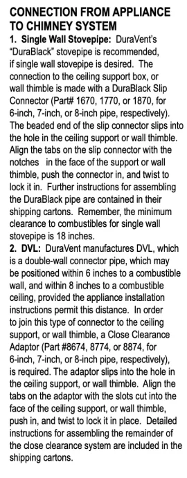 [Hearth.com] need advice! 6' double wall chimney adapter