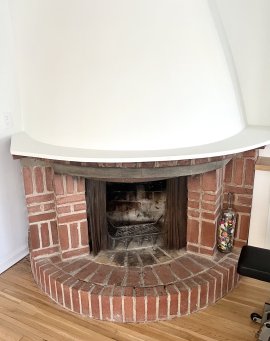 [Hearth.com] Wood burning fireplace insert on old brick fireplace