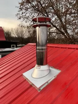 [Hearth.com] Vermont Farmhouse - Venting Cooking Exhaust With Double Wall Chimney Pipe Through Standing Seam?