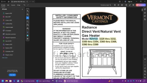 [Hearth.com] I need help identifying Vermont Castings RDVODRF radiance gas stove