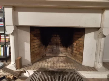 [Hearth.com] Freestanding stove in existing fireplace