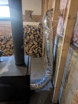 [Hearth.com] DANGEROUS? to have fresh/ cold air intake above the stove in basement install?