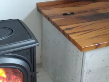 [Hearth.com] wooden shelf near stove, can cause problems ?