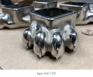 [Hearth.com] Are they Nickel or Chrome Plated? Angled Bear Paws by Fisher