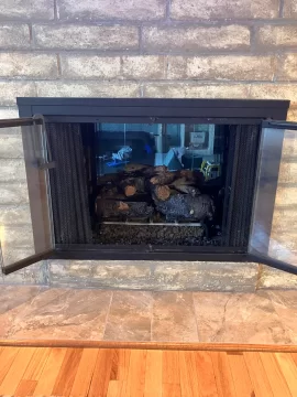 [Hearth.com] Dual sided masonry fireplace options