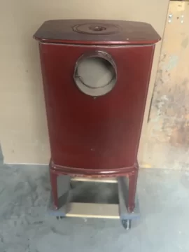 [Hearth.com] RARE Red Enamel Lange 6304RA Wood / Coal Stove