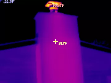 [Hearth.com] Thermal pics insulated liner in brick chase