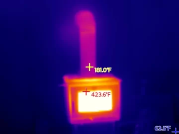 [Hearth.com] Thermal pics insulated liner in brick chase