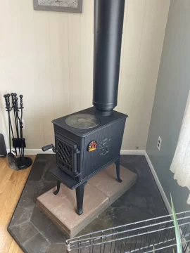 [Hearth.com] Paneling Behind Stove Getting Warm