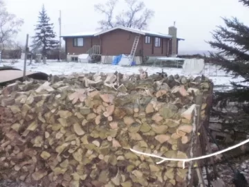 [Hearth.com] 4 cords of ash.... Tree service score finally stacked