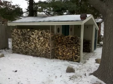 [Hearth.com] Christmas Snow....path to the wood shed