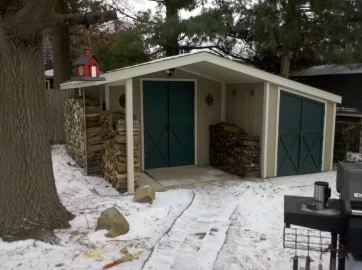 [Hearth.com] Christmas Snow....path to the wood shed