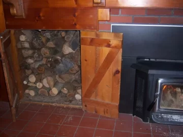 [Hearth.com] Firewood wall pass-through (air lock)