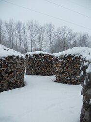 Holz Hausen in the snow