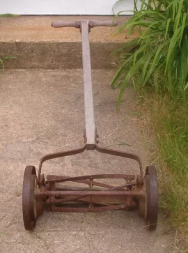 [Hearth.com] "Old fashioned push mowers"...