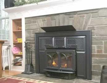 [Hearth.com] any pics of mantle heat shield????