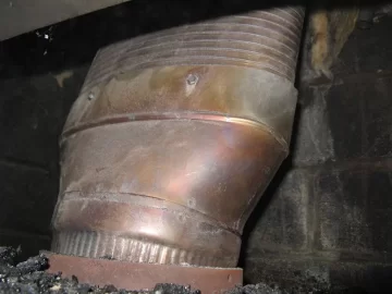 [Hearth.com] Pic of inside my masonry chimney. Do I have a lot of Creosote?