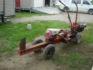 [Hearth.com] Multitasking at it's best - Wood Splitter AND Rototiller