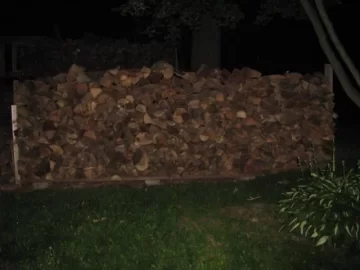 [Hearth.com] pile of tossed wood vs. a stack- guess the amount