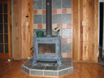 [Hearth.com] Material  for wall behind free standing stove