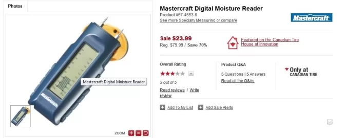 [Hearth.com] Canadian Tire moisture meter on sale. Any good?