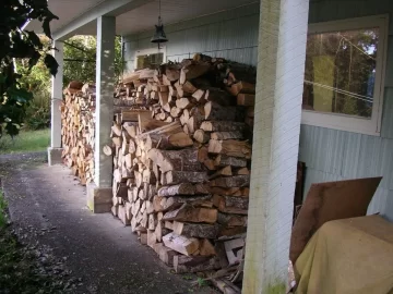 [Hearth.com] Covered Woodpiles