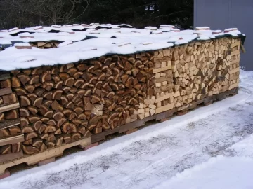 [Hearth.com] Covered Woodpiles