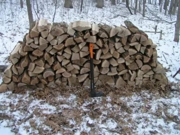 [Hearth.com] New White/Bur Oak etc salvaged from road right-of way PIC HEAVY