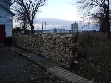 [Hearth.com] My woodpile, b4 stacking and what is that in the background...