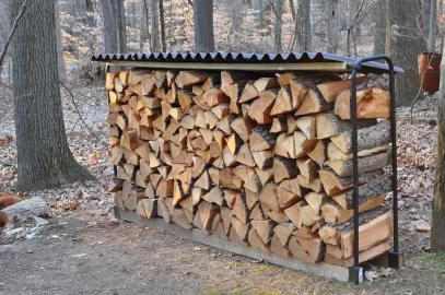 [Hearth.com] Discovered - affordable attractive roofing for woodshed