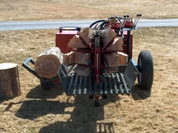 [Hearth.com] Iron and oak log Splitter