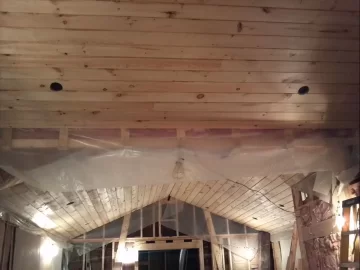 [Hearth.com] getting ready for round #2....knotty pine ceiling