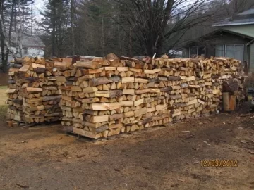 [Hearth.com] The Log-Length Truckload has finally been cut, split and stacked.