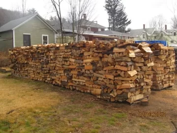 [Hearth.com] The Log-Length Truckload has finally been cut, split and stacked.