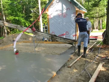 [Hearth.com] Concrete poured today... wife and daughter crew...awesome