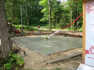 [Hearth.com] Concrete poured today... wife and daughter crew...awesome