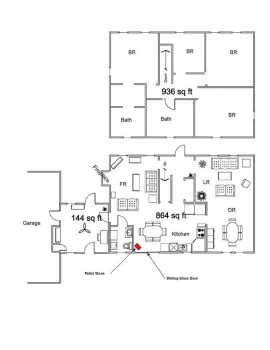 [Hearth.com] Pipe thimble through header board above door?