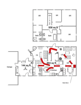 [Hearth.com] Need help with stove location to direct heat flow (REVISITED)