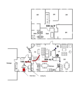 [Hearth.com] Need help with stove location to direct heat flow (REVISITED)