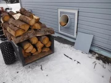 [Hearth.com] Wood shed getting low, 37° & fill the woodbox