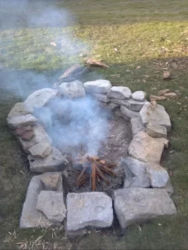 [Hearth.com] The keyhole firepit comes to life.......